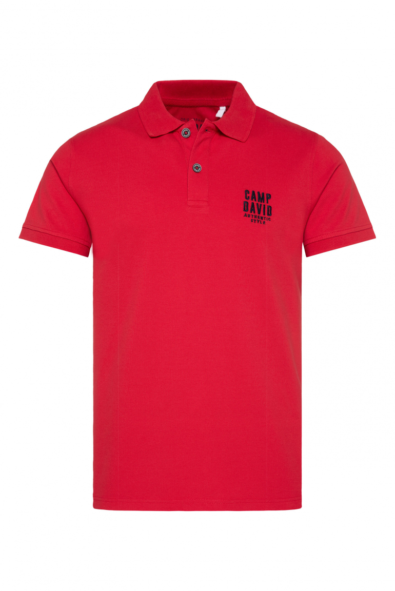 Basic Pikee-Polo mit Logo-Stickerei red