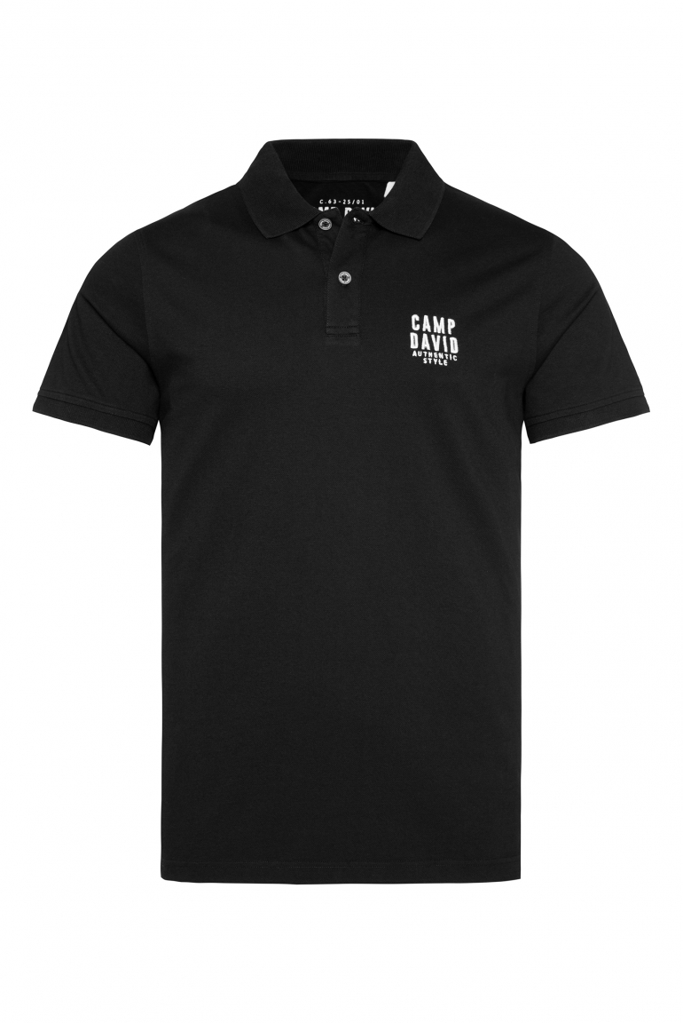Basic Pikee-Polo mit Logo-Stickerei black