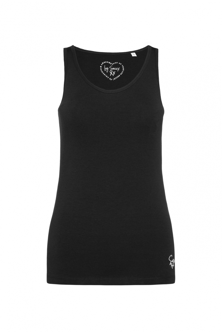 Basic Top mit  Mini Logo Print black