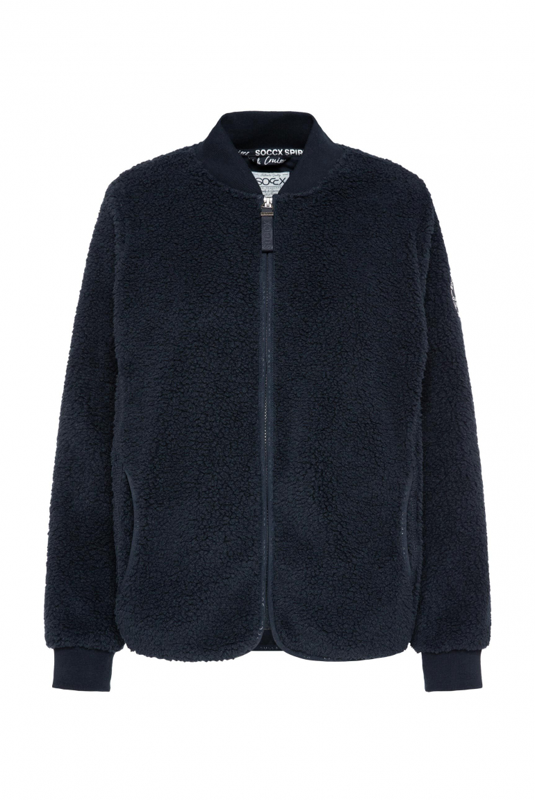 Blouson im Sherpa-Look blue navy