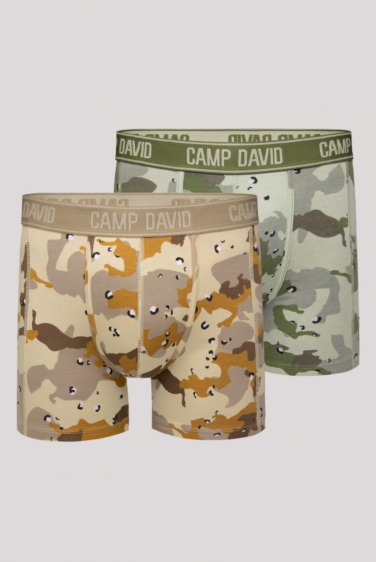 Boxershorts mit All Over Print, 2er-Pack desert / light khaki