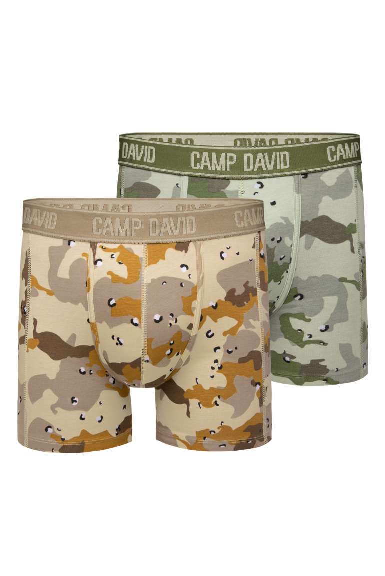 Boxershorts mit All Over Print, 2er-Pack desert / light khaki