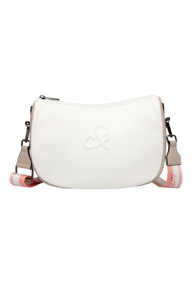 Crossbody Bag im Colour-Design mit modischem Gurt white