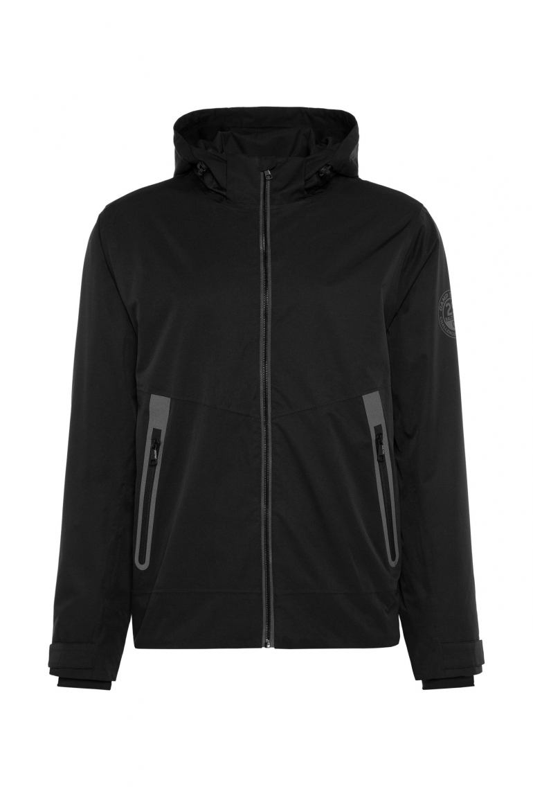 Funktionsjacke mit Kapuze und Tapes black