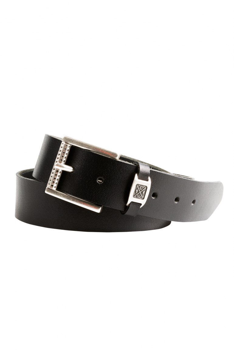 Gürtel aus Leder mit Metall-Logo