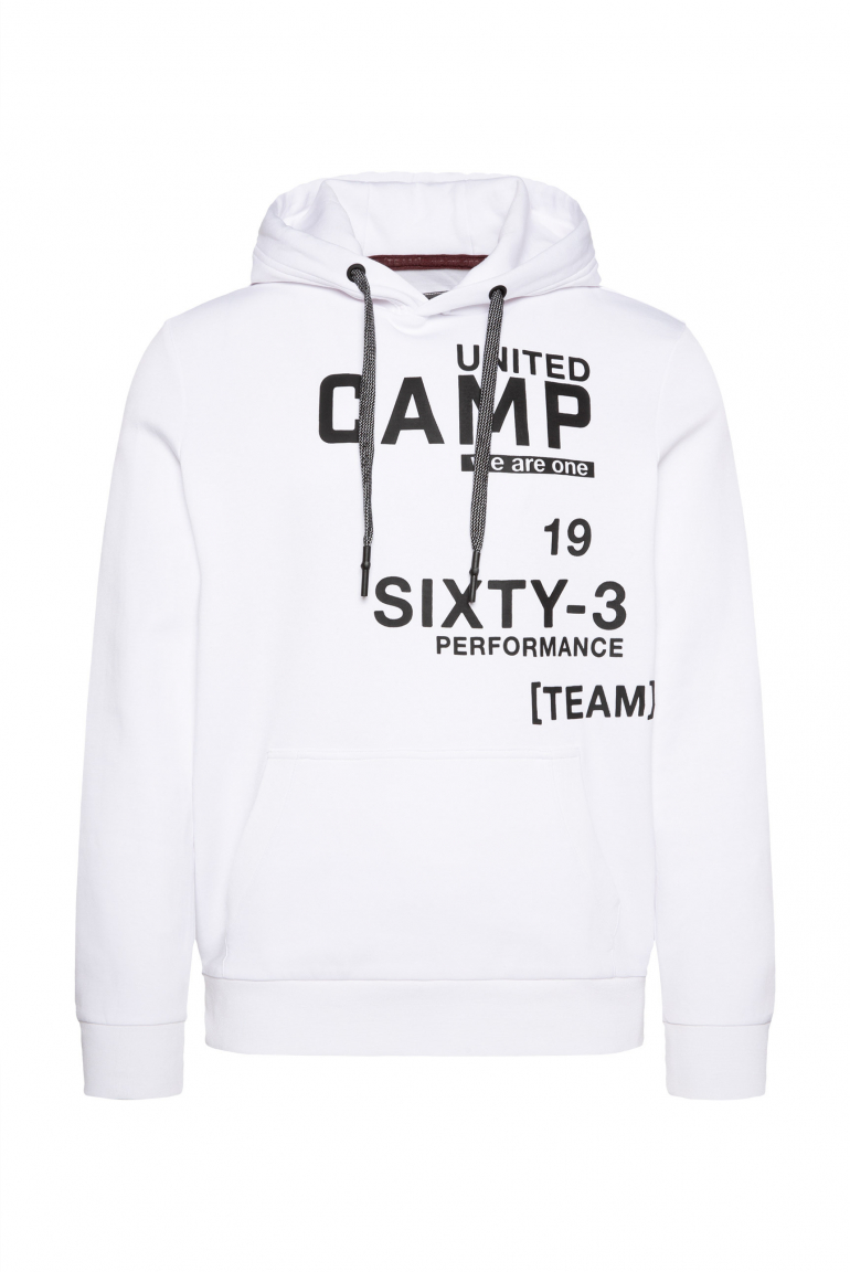 Hoodie aus Interlock mit Rubber Print opticwhite
