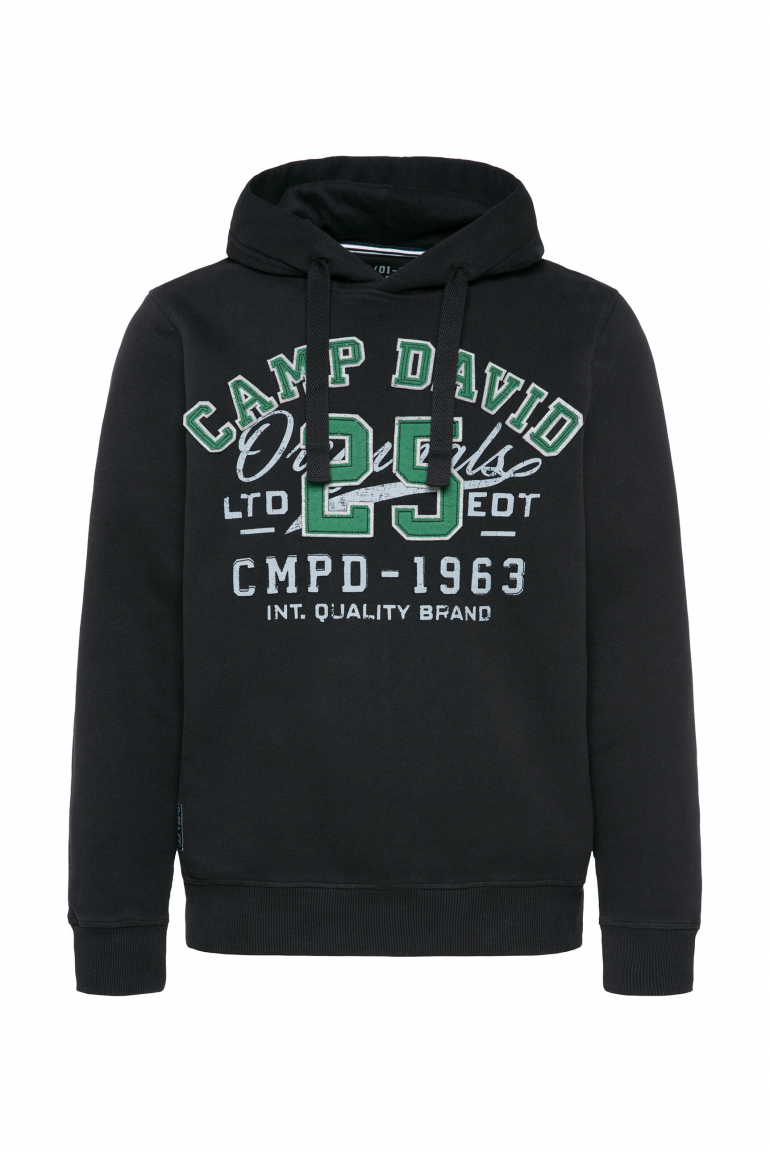 Hoodie mit Artwork im Retro-Style black