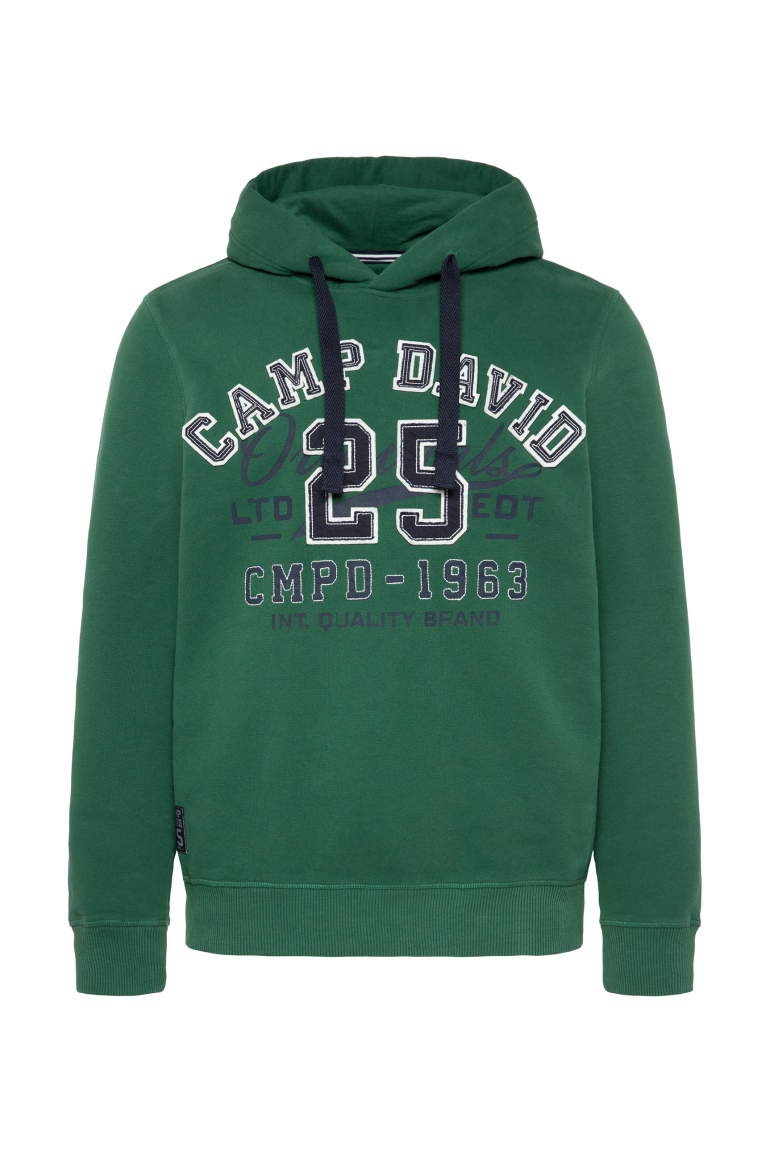 Hoodie mit Artwork im Retro-Style raw green