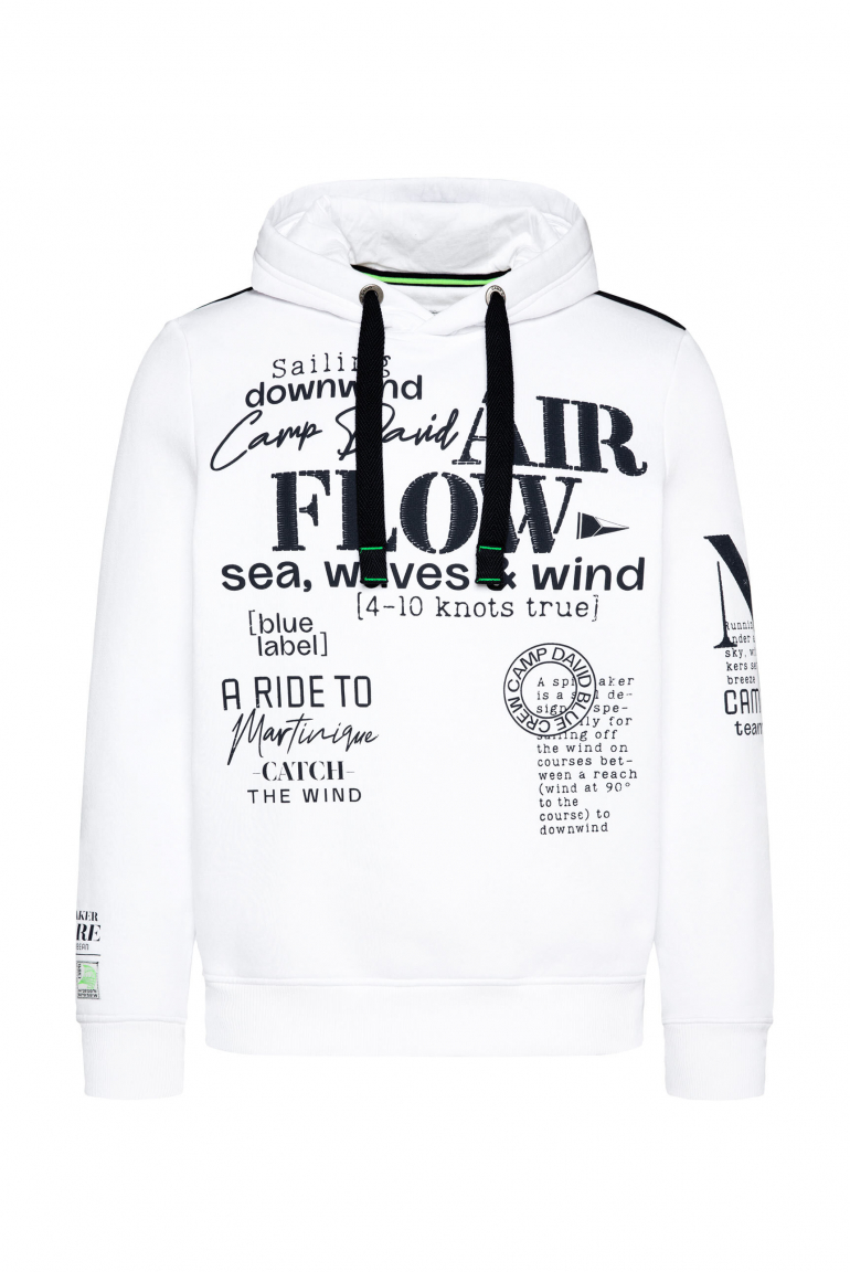 Hoodie mit plakativen Logo Prints opticwhite