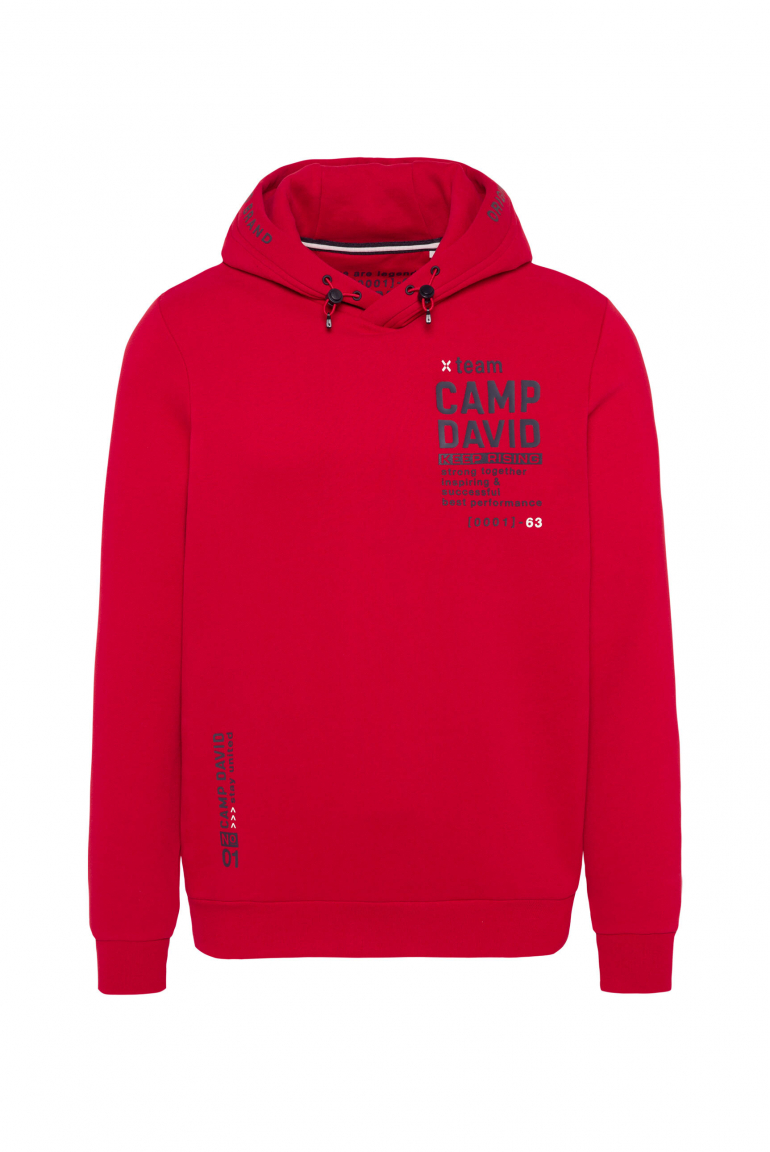 Hoodie mit Rubber Artworks rising red