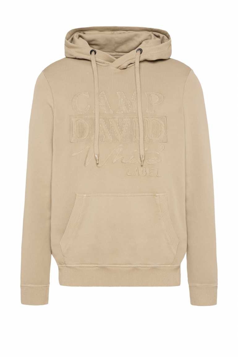 Hoodie mit tonigem Logo Artwork tan