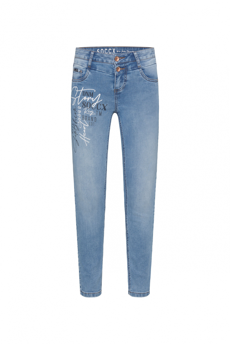 Jeans MI:RA Slim Fit blue printed jogg