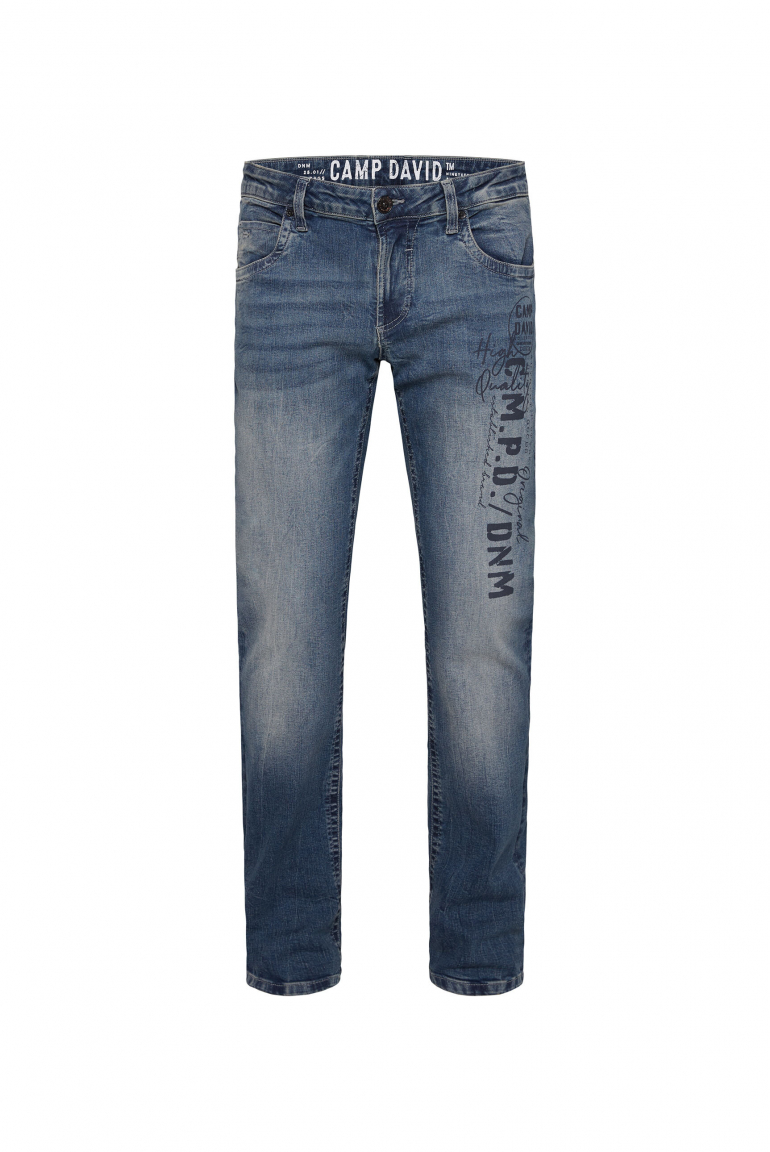 Jeans NI:CO Regular Fit dark blue printed