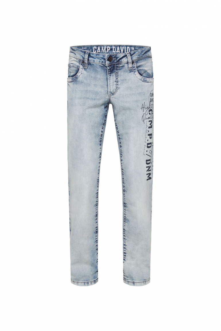 Jeans NI:CO Regular Fit mid blue printed