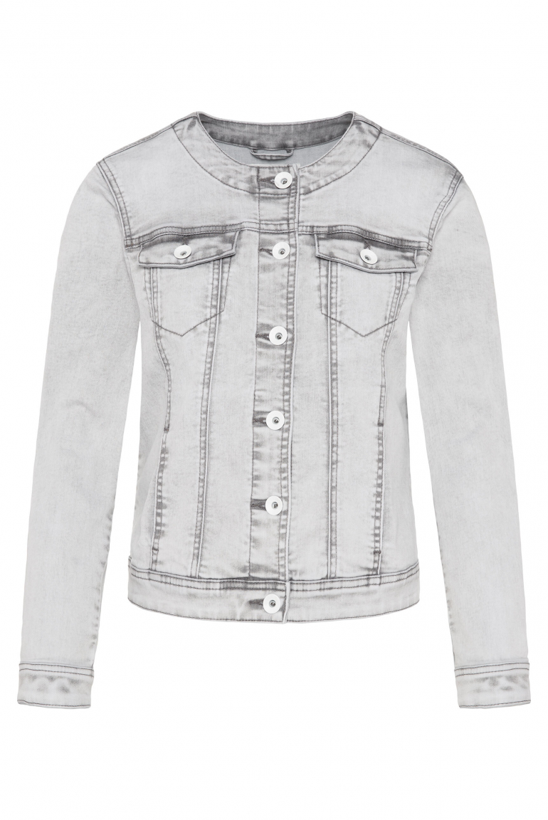 Jeansjacke JE:SSY light grey printed