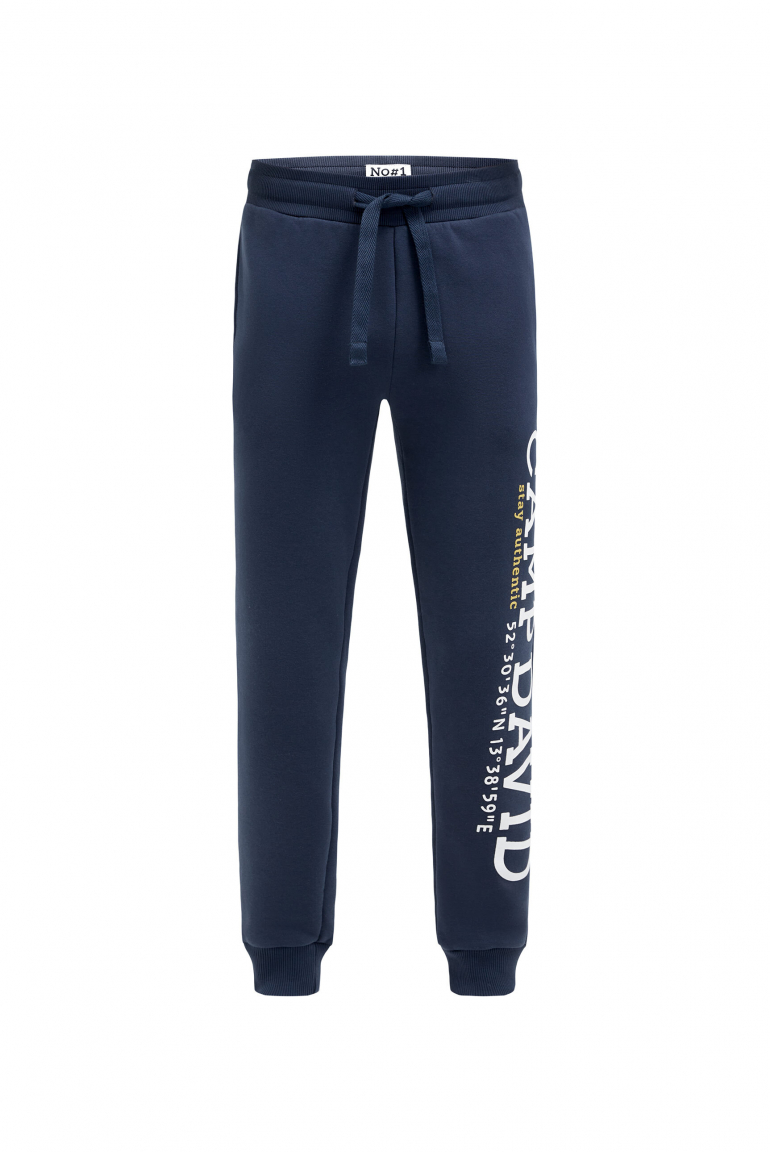 Jogginghose mit Logo Rubber Print harbour blue