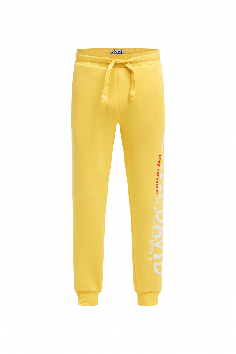 Jogginghose mit Logo Rubber Print industrial yellow