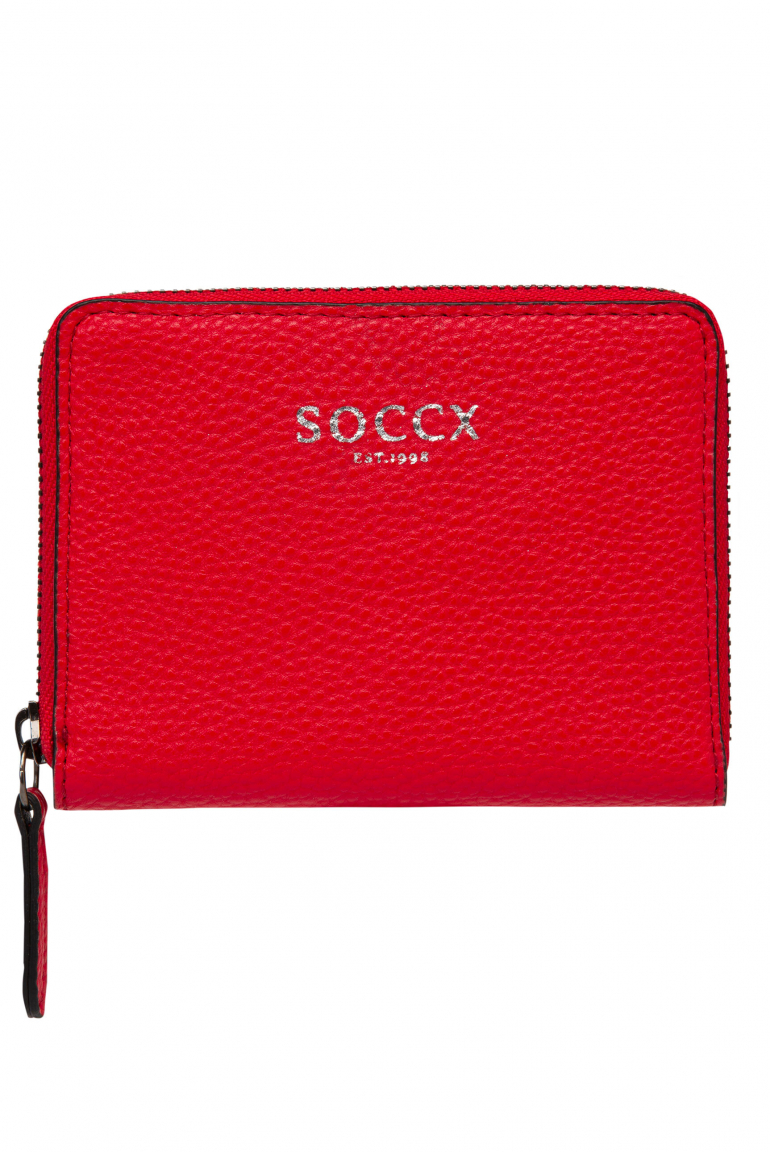 Kleine Geldbörse mit Logo Print clear red