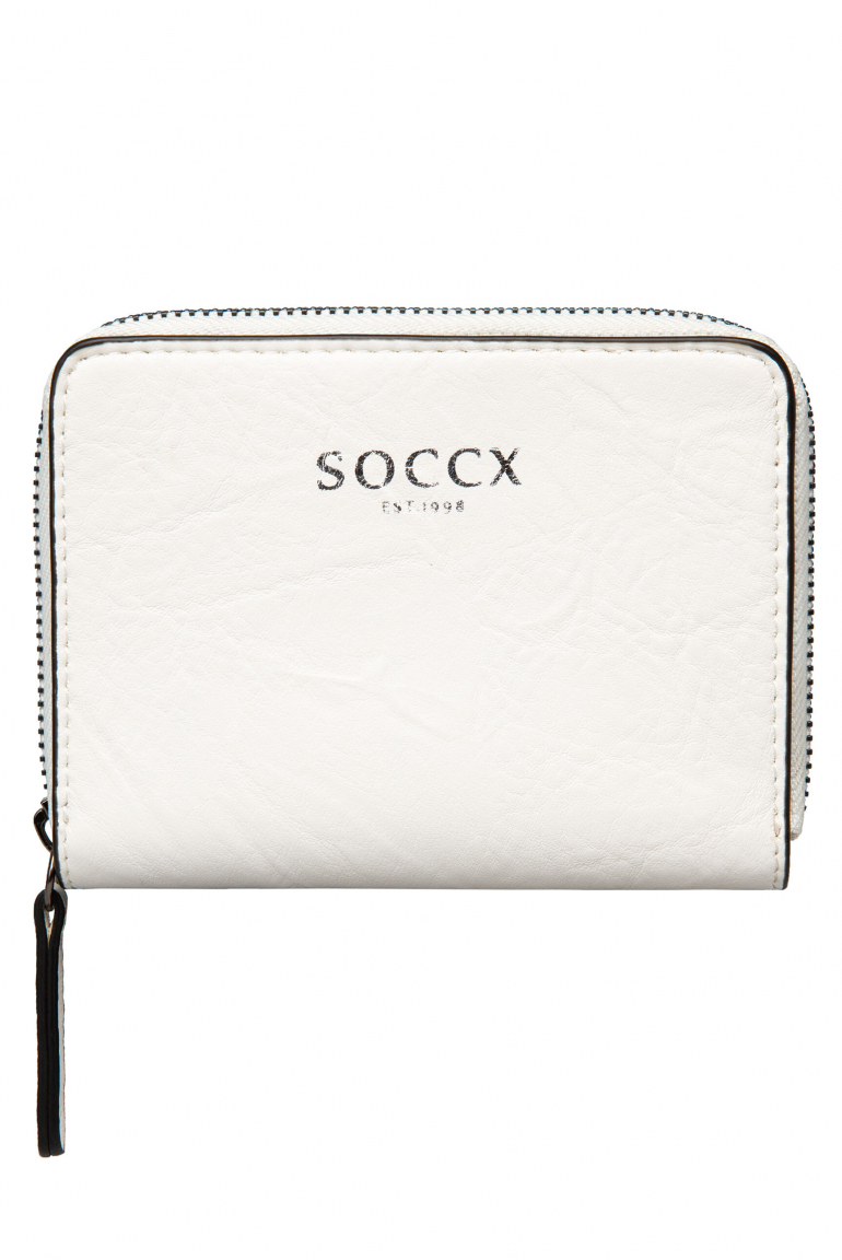 Kleine Geldbörse mit Logo Print ivory