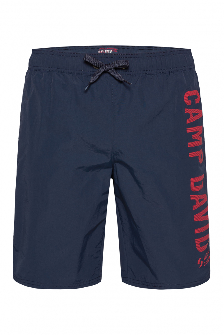 Lange Badeshorts mit Logo Design blue navy