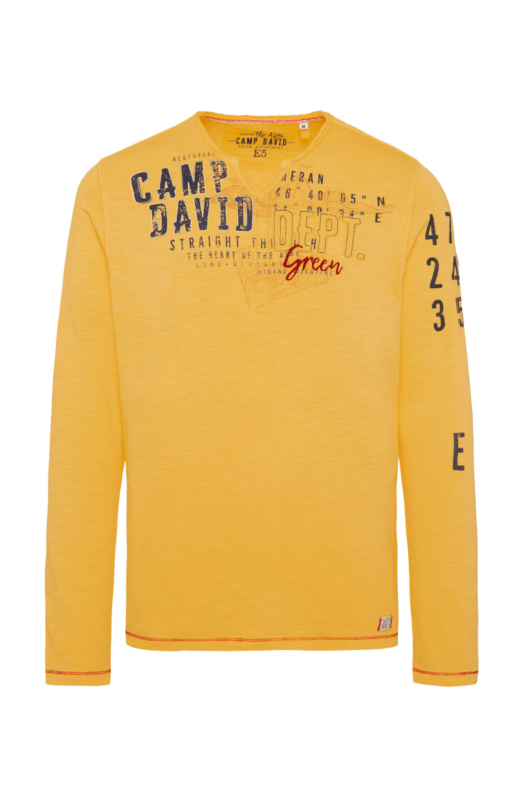 Longsleeve im Used Look mit Artworks yellow morning
