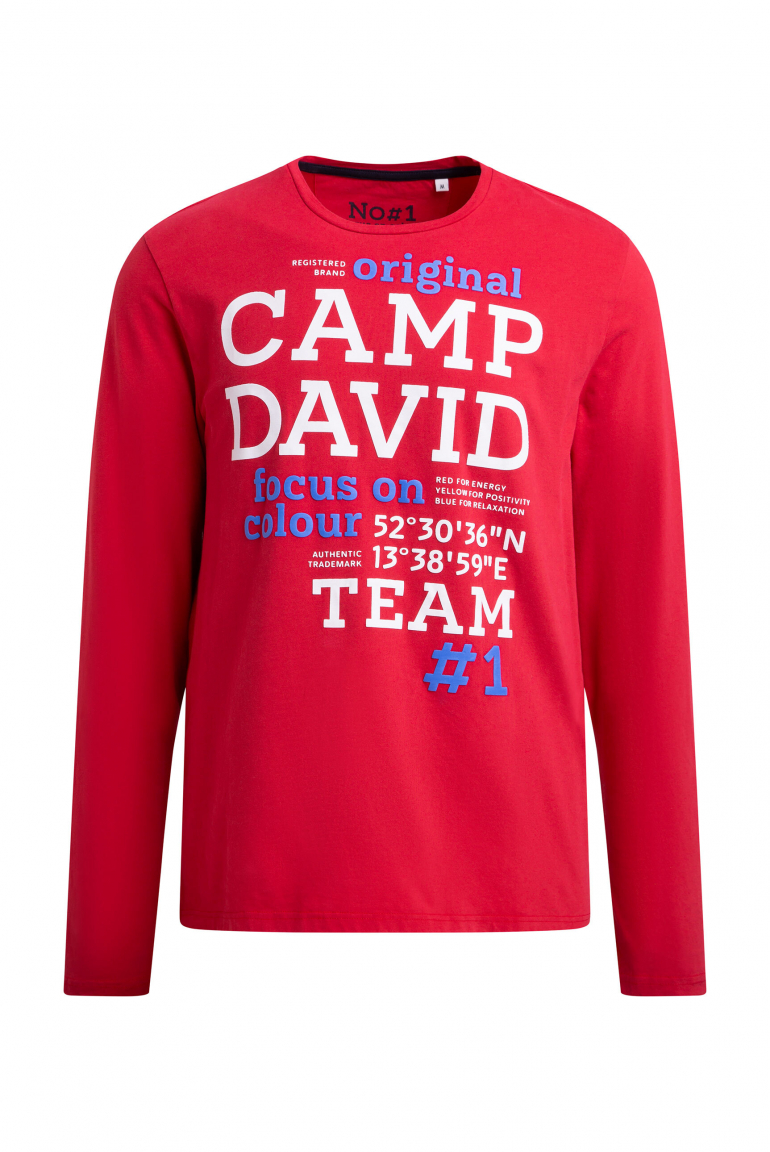 Longsleeve mit Rubber Artwork classic red