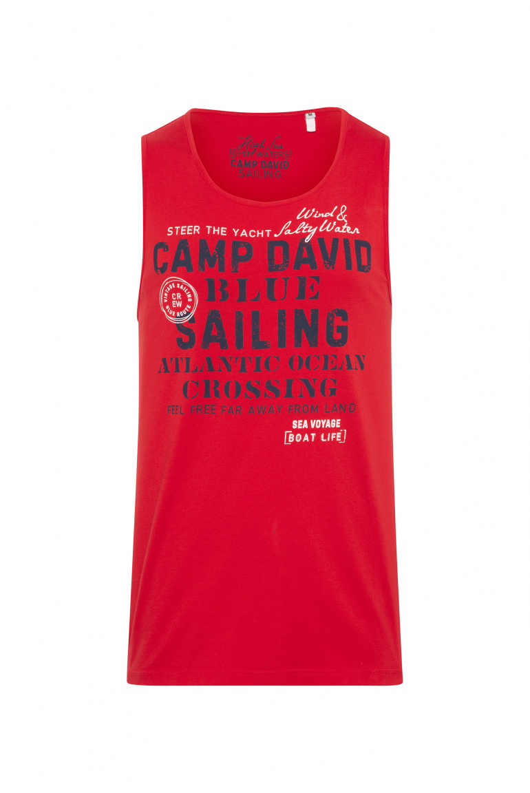 Muskelshirt mit Sailing Print flag red