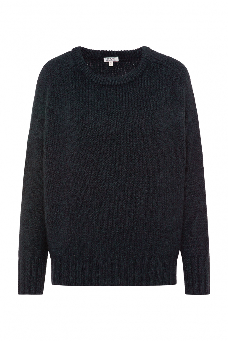Oversized Pullover Loose Knit blue navy