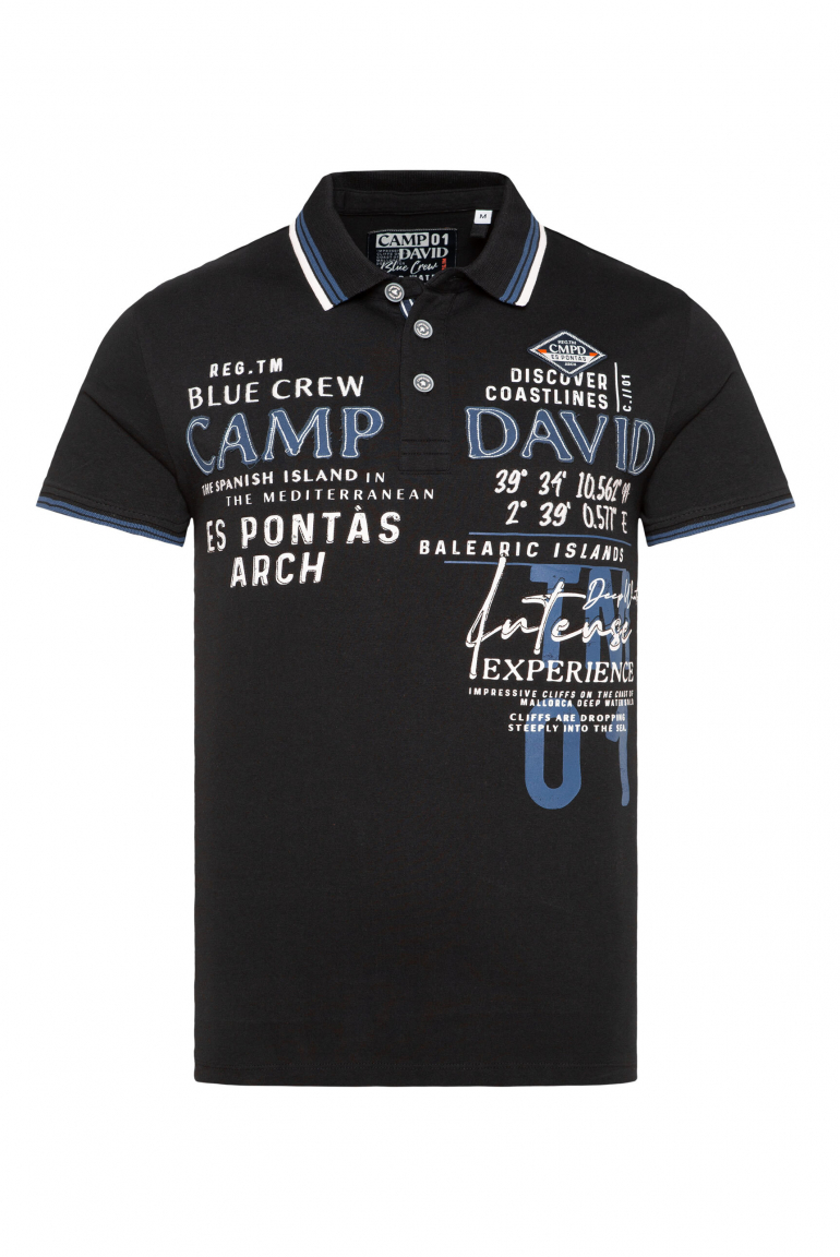 Poloshirt mit Trikotkragen und Logo Artworks black