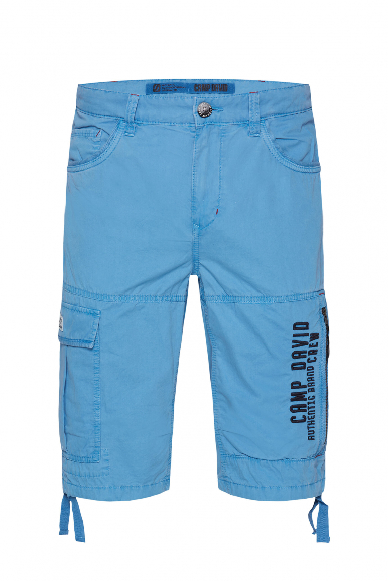 Skater Shorts aus Twill mit Logo-Stickerei pacific blue