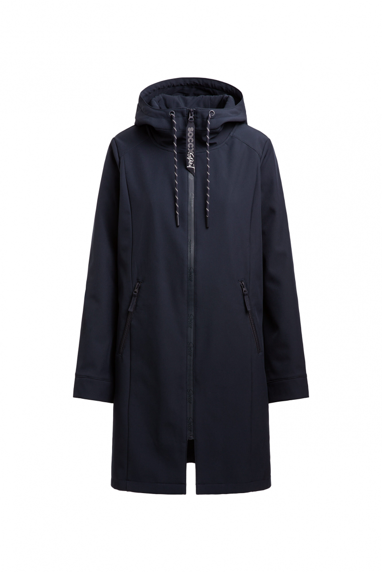 Softshell-Parka mit Kapuze blue navy