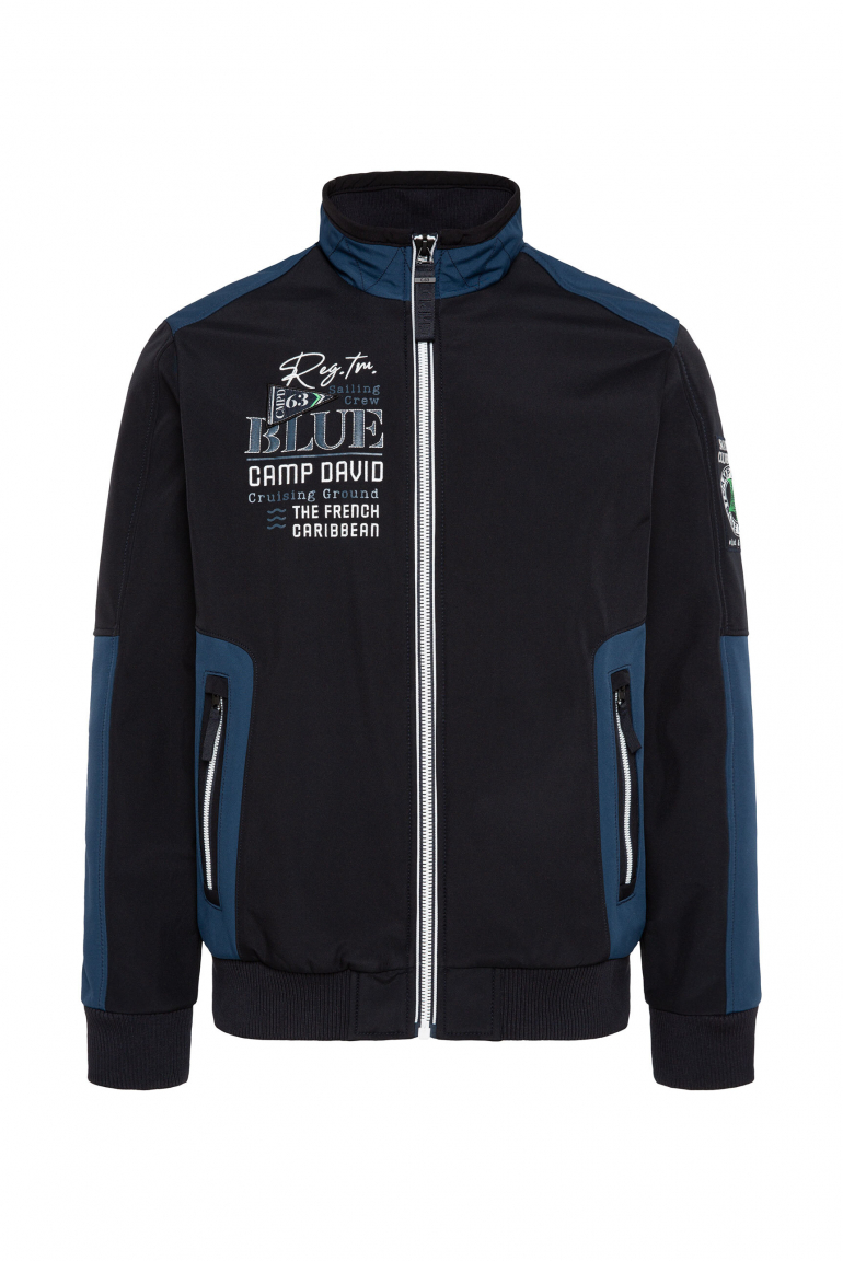 Softshelljacke mit Colour-Blocking navy