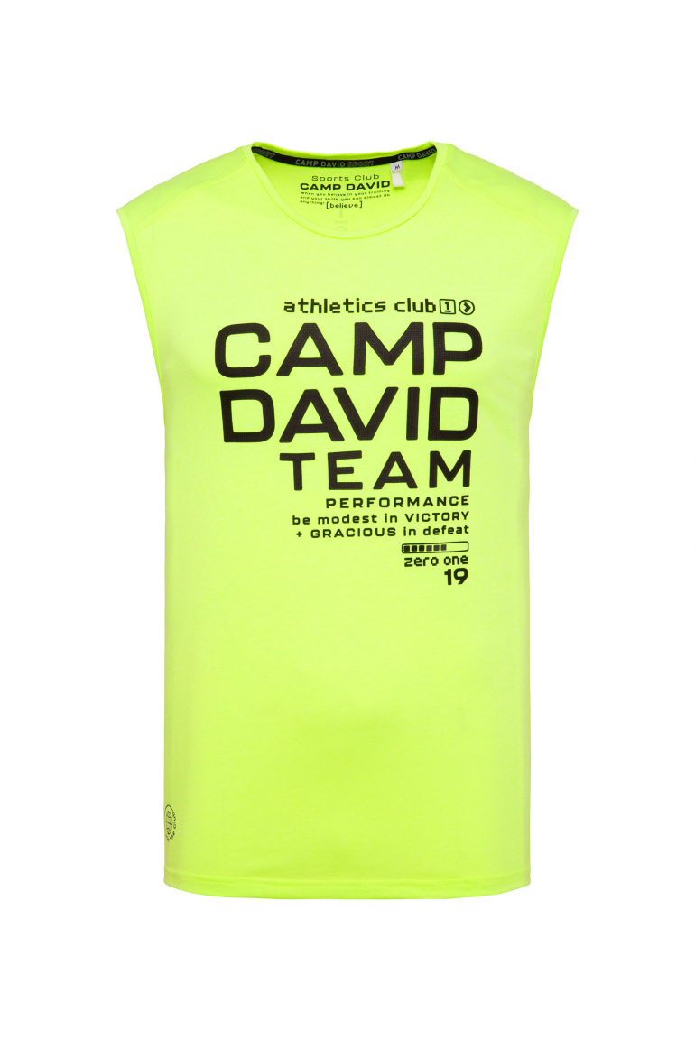 Sport-Shirt mit Rubber Prints neon yellow