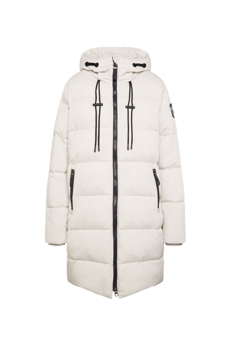 Stepp-Parka mit hochgeschlossener Kapuze grey sand