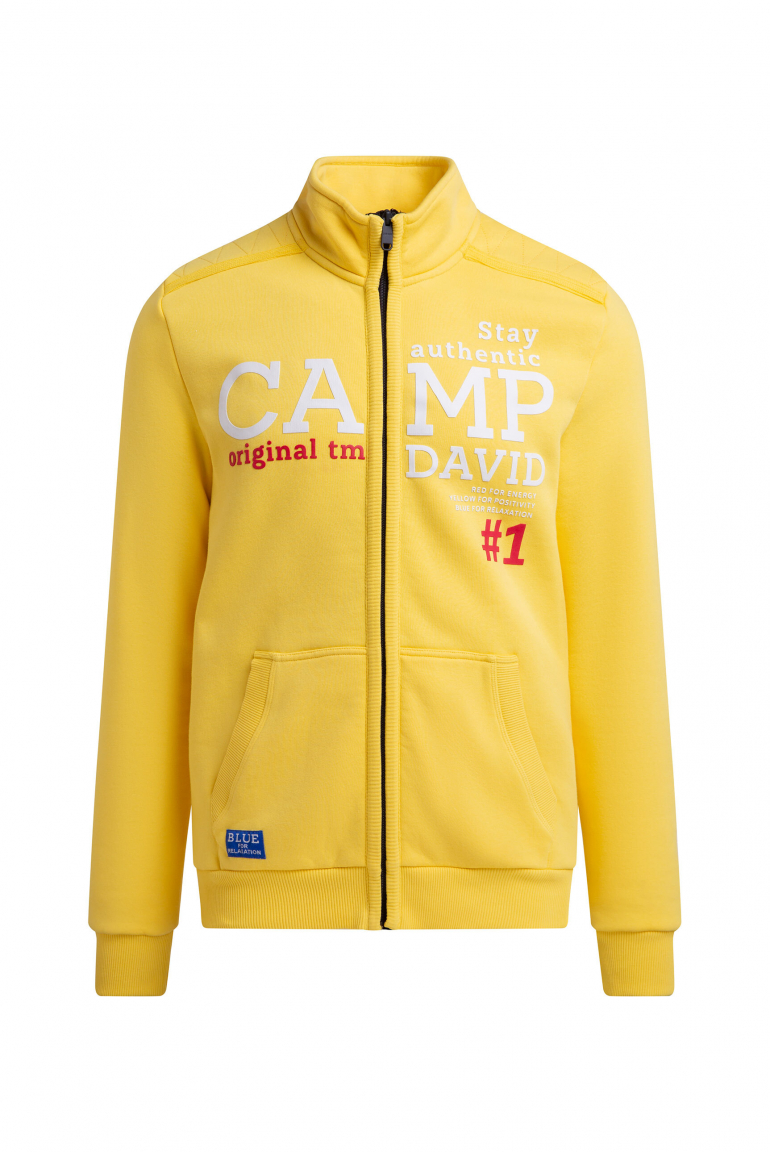 Sweatjacke mit Logo Rubber Artwork industrial yellow