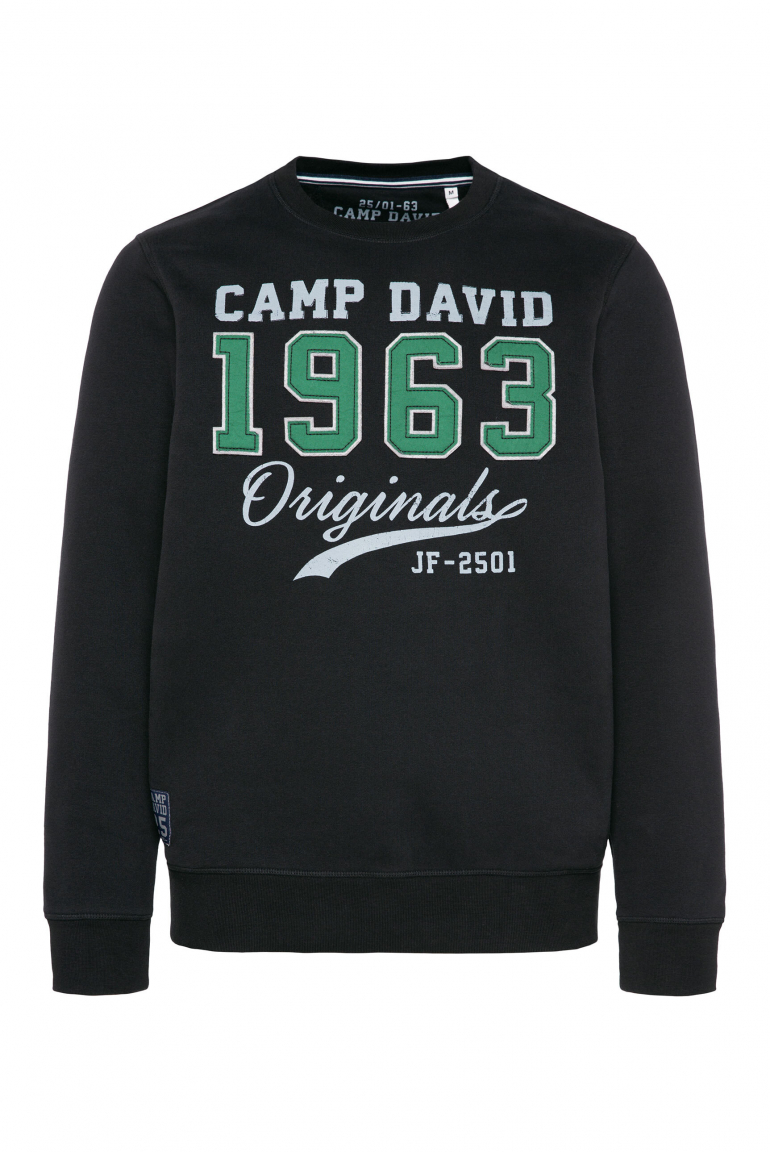 Sweatshirt mit Artwork im Retro-Style black
