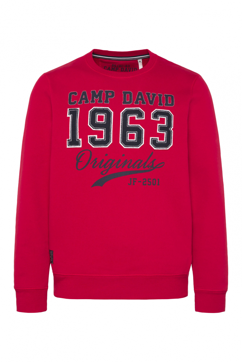 Sweatshirt mit Artwork im Retro-Style royal red