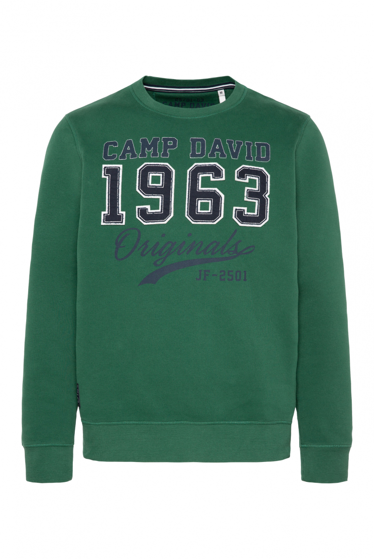 Sweatshirt mit Artwork im Retro-Style raw green