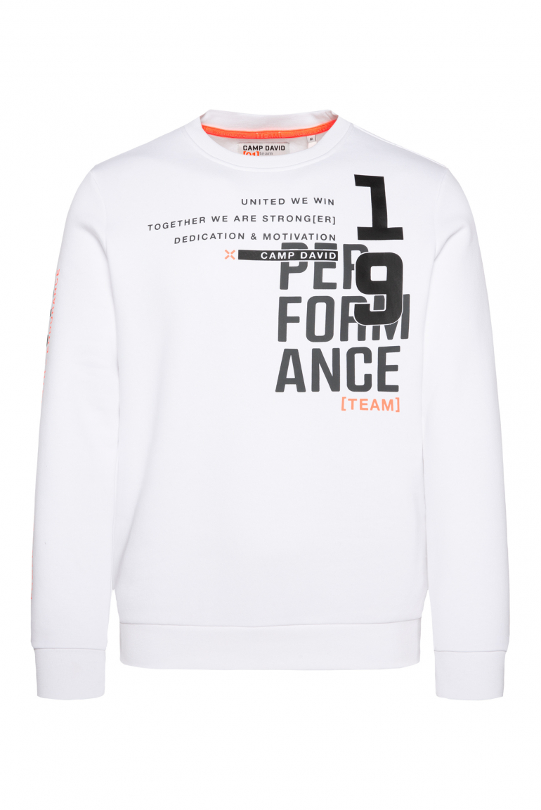 Sweatshirt mit Athleisure Prints opticwhite