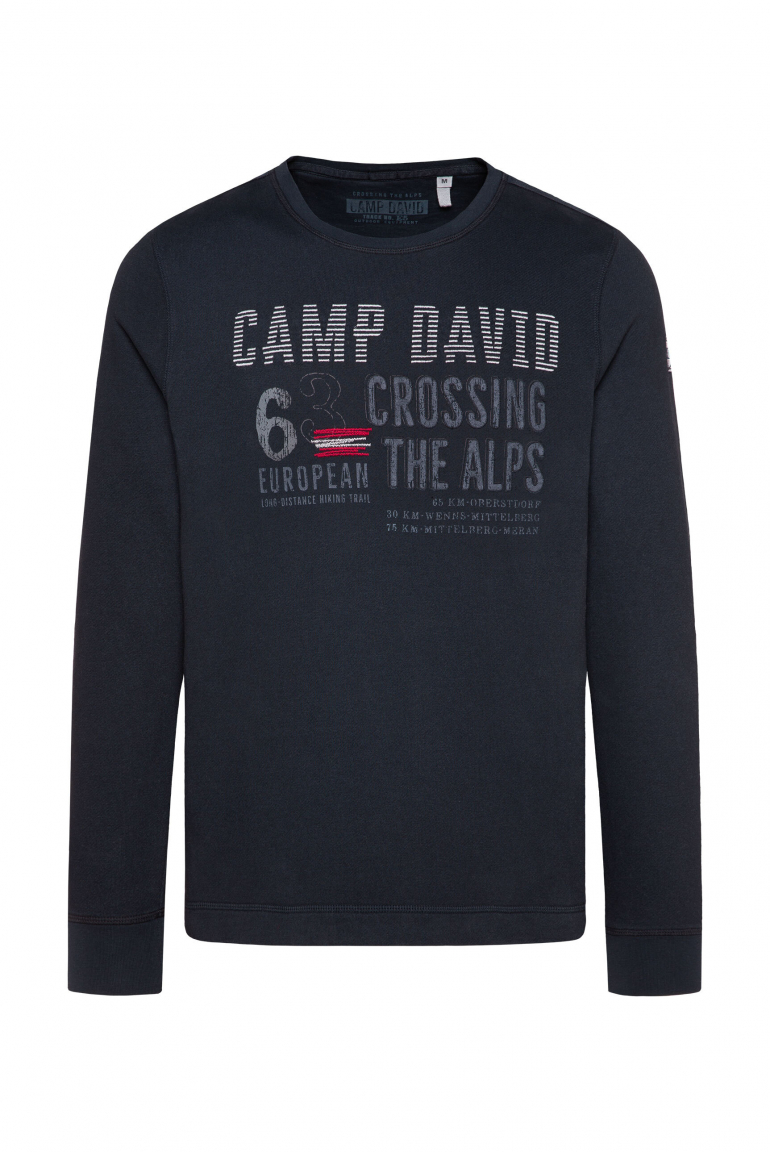 Sweatshirt mit Logo Artwork deep water