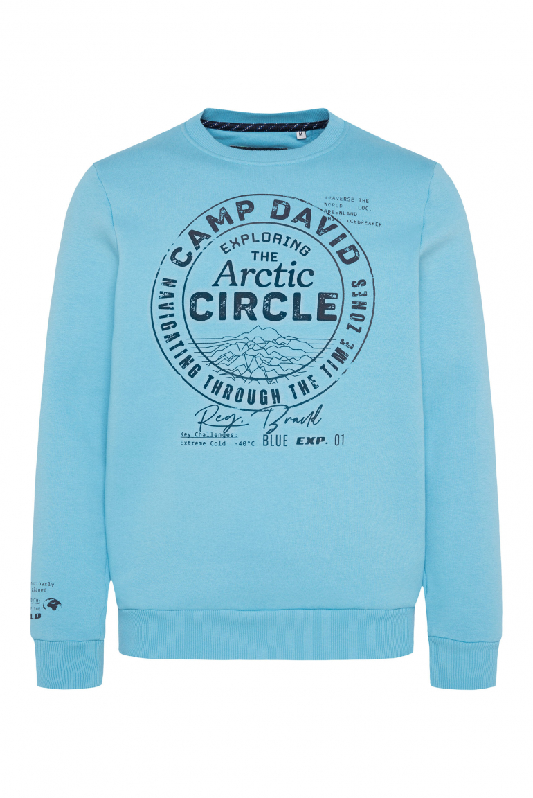 Sweatshirt mit Puffprint power blue