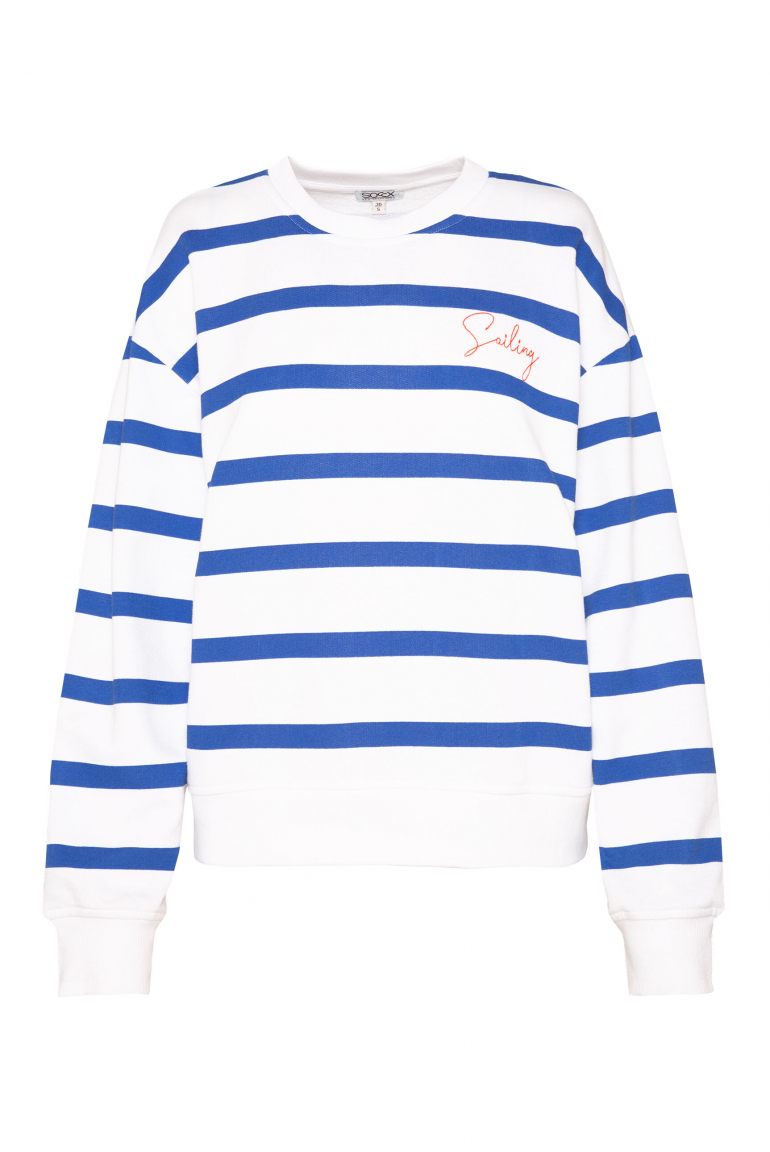 Sweatshirt mit Streifen-Design opticwhite