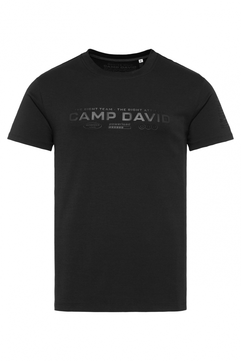 T-Shirt aus Interlock-Jersey mit Rubber Prints black