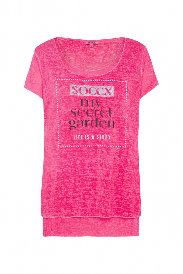 T-Shirt im Layering Look, 2-teilig floral pink