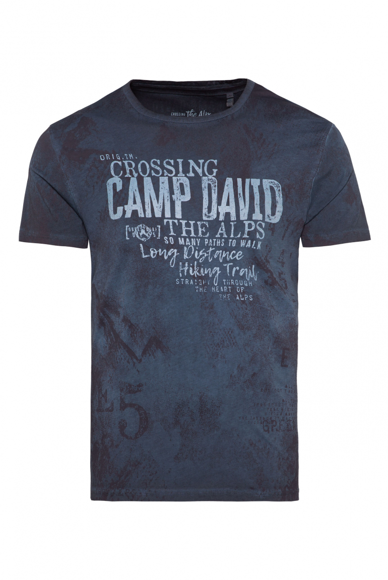 T-Shirt mit All Over Print deep water