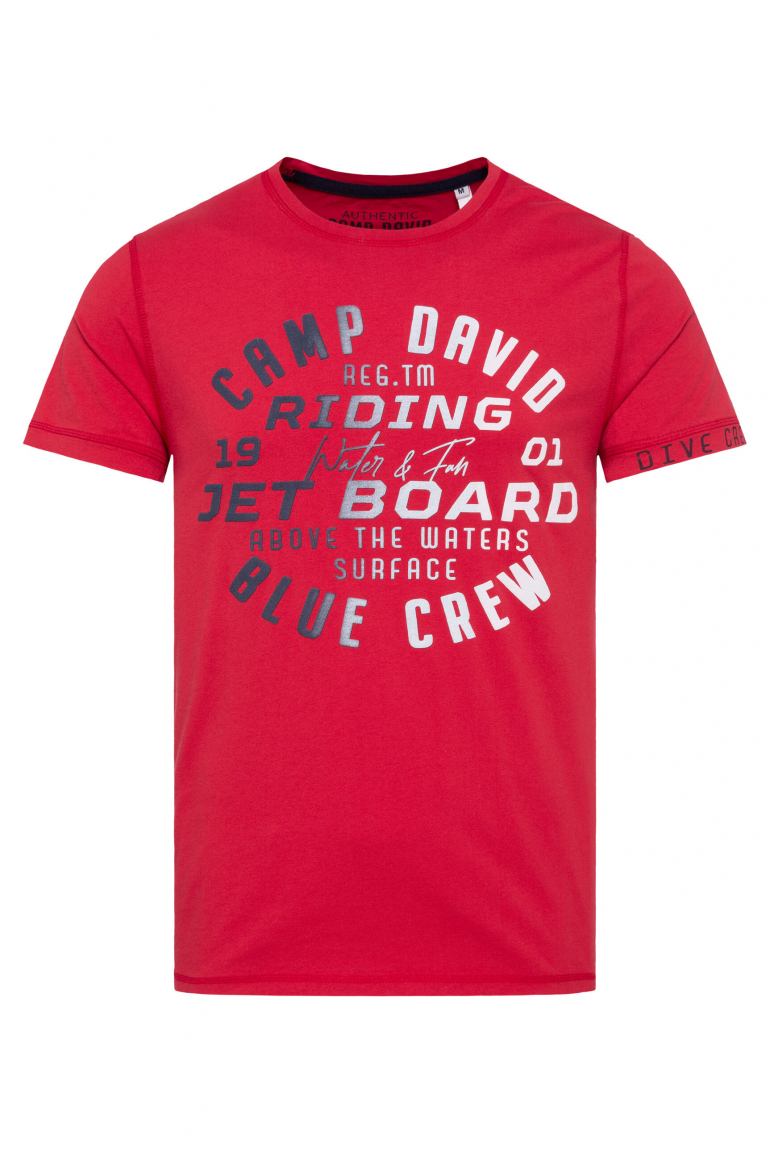 T-Shirt mit Gradient Puffprint nautical red