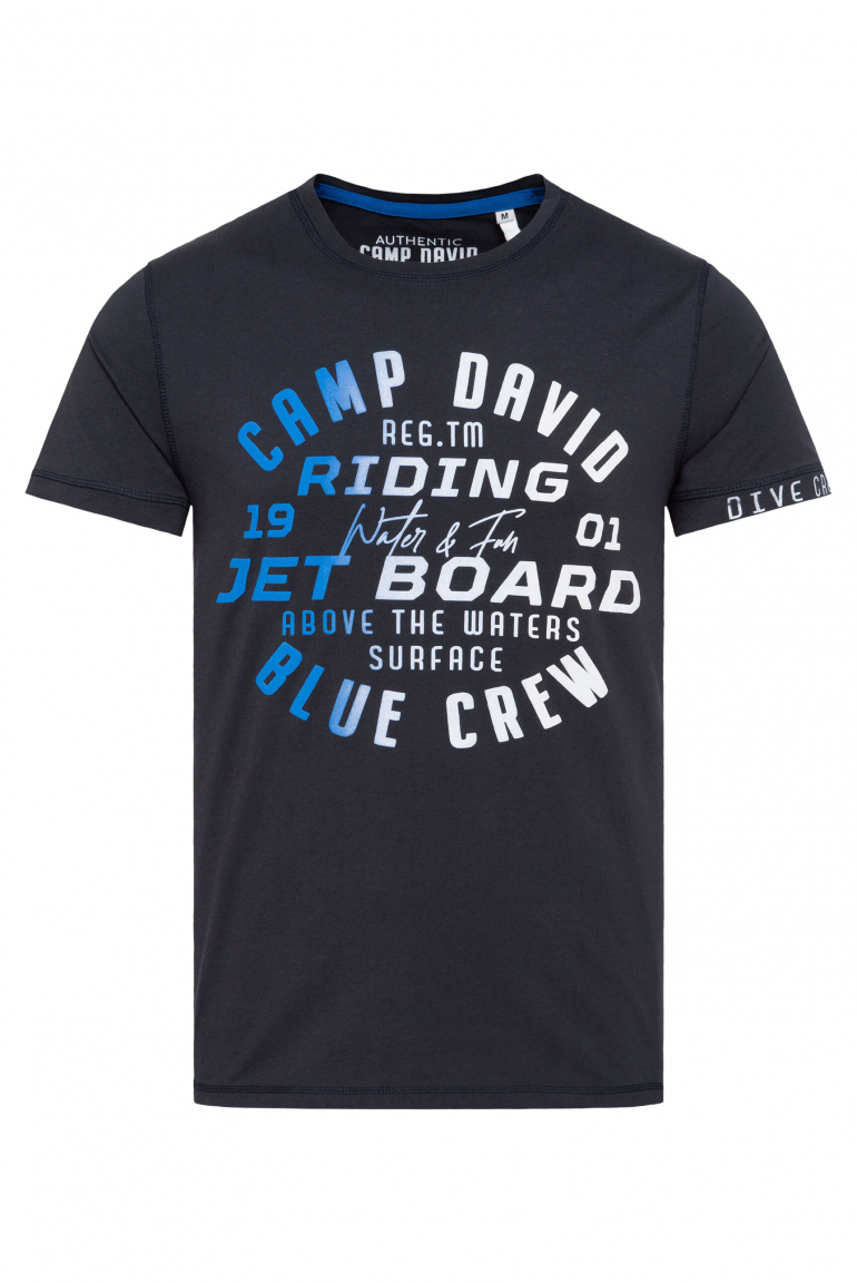 T-Shirt mit Gradient Puffprint navy