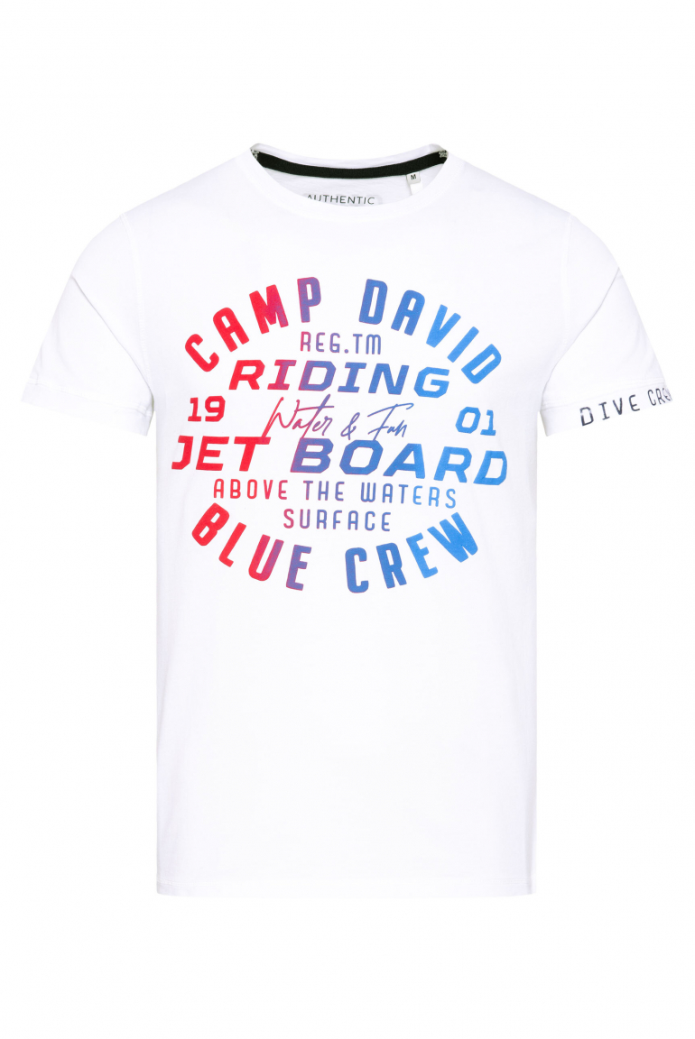 T-Shirt mit Gradient Puffprint opticwhite