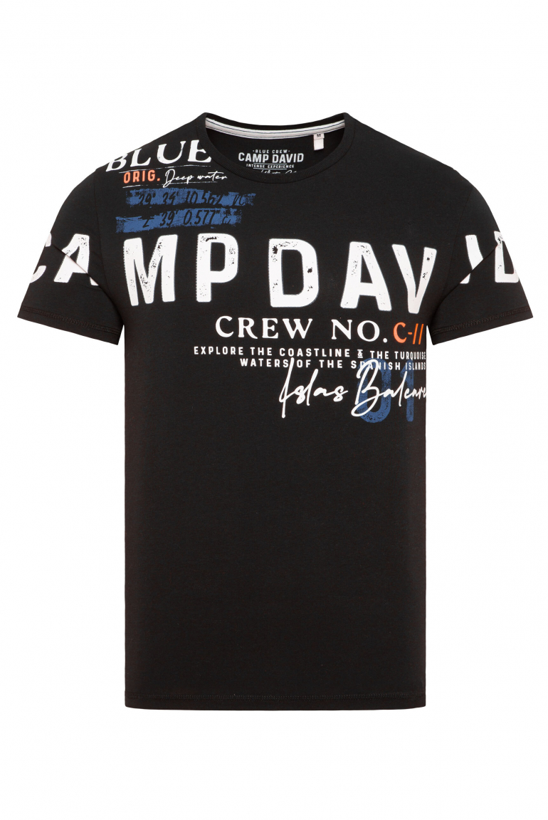 T-Shirt mit Logo-Design black