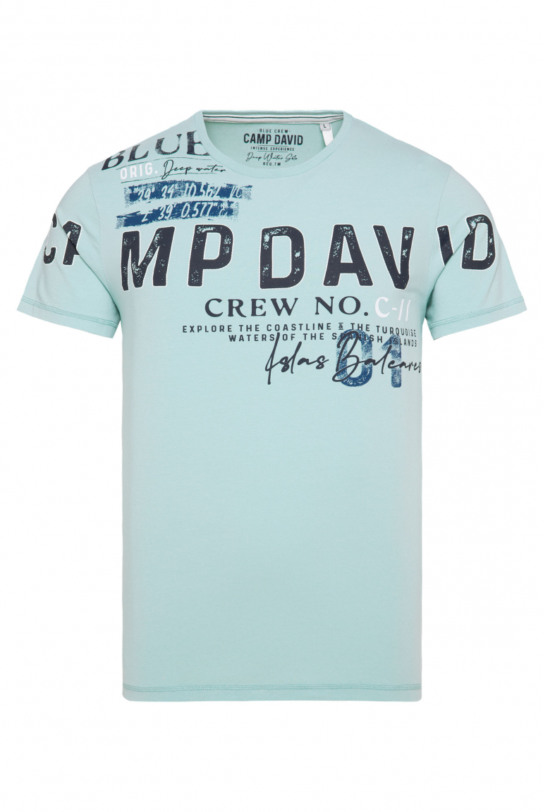 T-Shirt mit Logo-Design sea mint